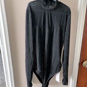 black sequin body suit